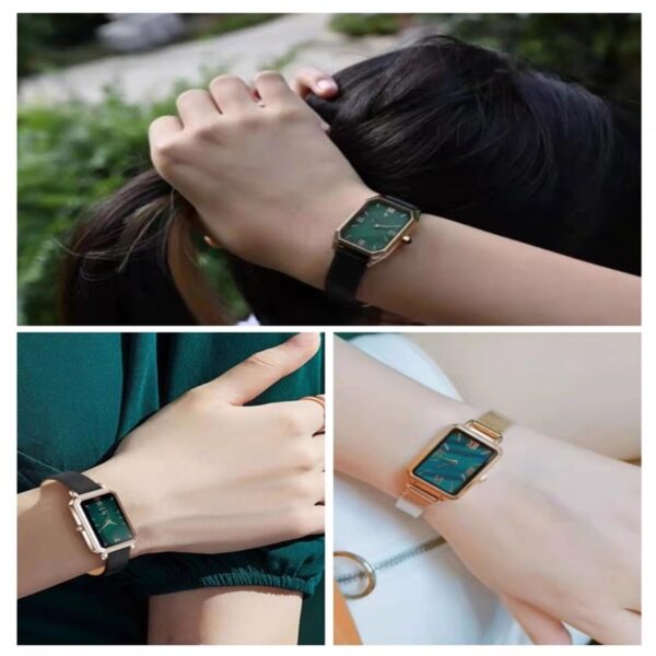 Square watch crystal, cover and glass lens for LOLA ROSE Little Green Watch