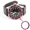 Tudor T-397 "Little Red Flower" aluminum bezel insert with scale markings.