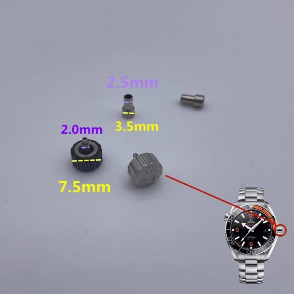 Omega (OM) Seamaster 600 & 150: Crowns, Crown Tubes, Time-Setting & Internal-Locking