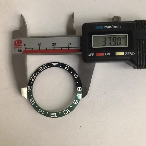Rolex bezel, graduated ring for GMT-Master, Cerachrom Pepsi bezel insert,