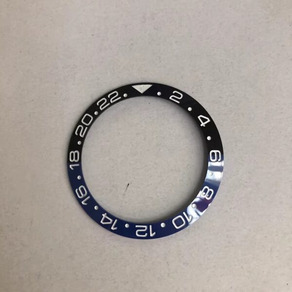 Rolex bezel, graduated ring for GMT-Master, Cerachrom Pepsi bezel insert,