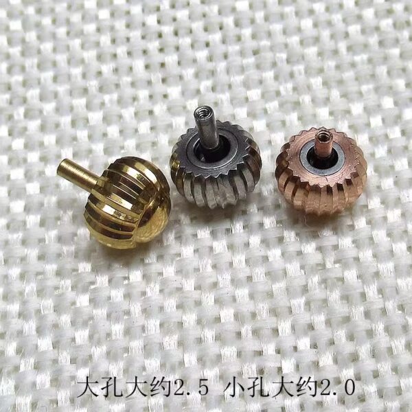 Stainless Steel Pumpkin-Shaped & Mushroom-Shaped Crowns with Crown Tubes – Universal Fit for Watches, Waterproof Time-Setting