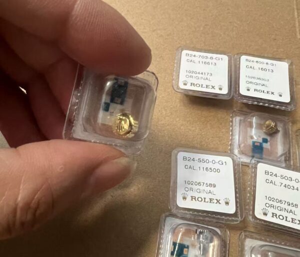 9 Brand New European Version, Rolex & Tudor Electroplated K Gold Crowns & Crown Tubes126233