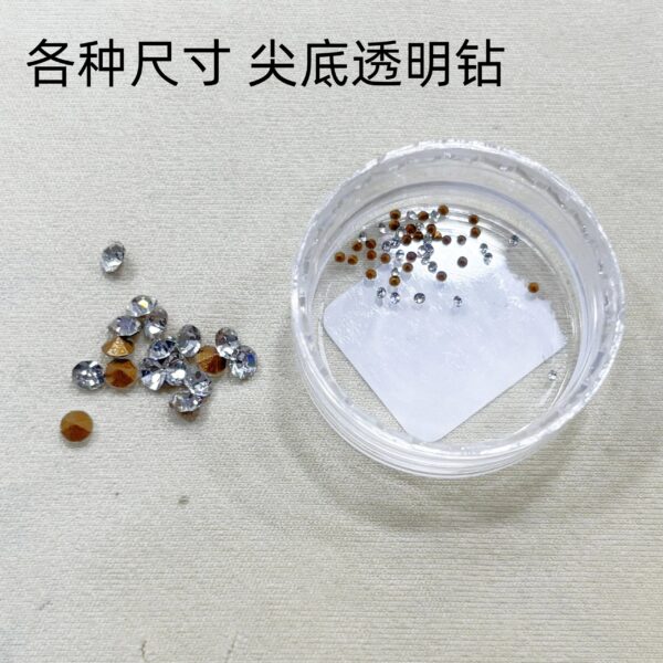 Swarovski Pointed-Bottom Transparent Decorative Stones for Crown, Dial Face, Dial & Case