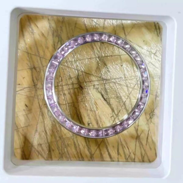 Compatible with Rainbow Daytona Steel Bezel, Rolex Daytona Panda Dial Diamond Rose Gold Steel Bezel Flat Steel Plate