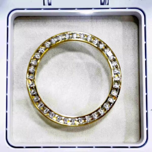 Compatible with Rainbow Daytona Steel Bezel, Rolex Daytona Panda Dial Diamond Rose Gold Steel Bezel Flat Steel Plate