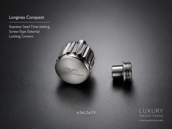 Longines Conquest Screw-Type Crown