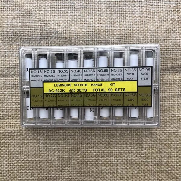 Luminous Sports Watch Hands Set, Compatible with Movements Including 2671 and 901.001, 70 Pairs per Box.