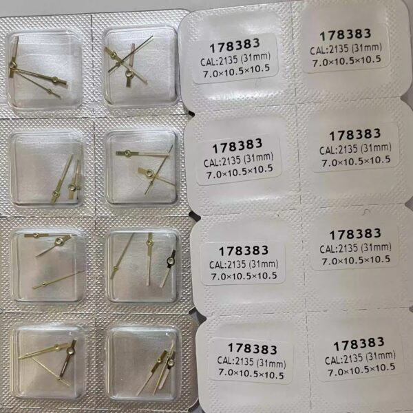 Watch Accessories: Replacement Hands for Rolex Calibre 2135 (Female Models 279173-179174), Luminous and Non-Luminous Options for 31mm/26mm Dials