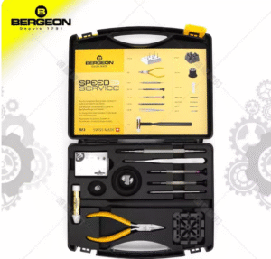 0'' Swiss Made BERGEON 7813 Speed Service Tool Set for Watch Band Repair (15-Piece Professional Kit for Stainless Steel Bracelet Adjustment)