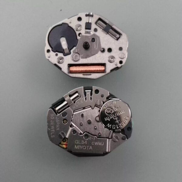 Brand new original movement: Miyota GL34 movement, three-hand quartz movement, replacement for GL36