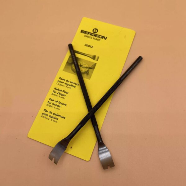 Watch Repair Tool: Swiss Made BERGEON 30012 9mm Wide Watch Hand Lifting Levers (Pair Set)