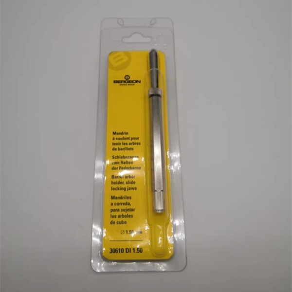 Swiss BERGEON 30610 Barrel Arbor Holder with Collets (0.9mm / 1.0mm / 1.5mm)