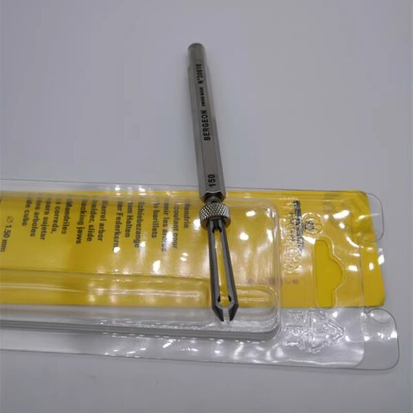 Swiss BERGEON 30610 Barrel Arbor Holder with Collets (0.9mm / 1.0mm / 1.5mm)