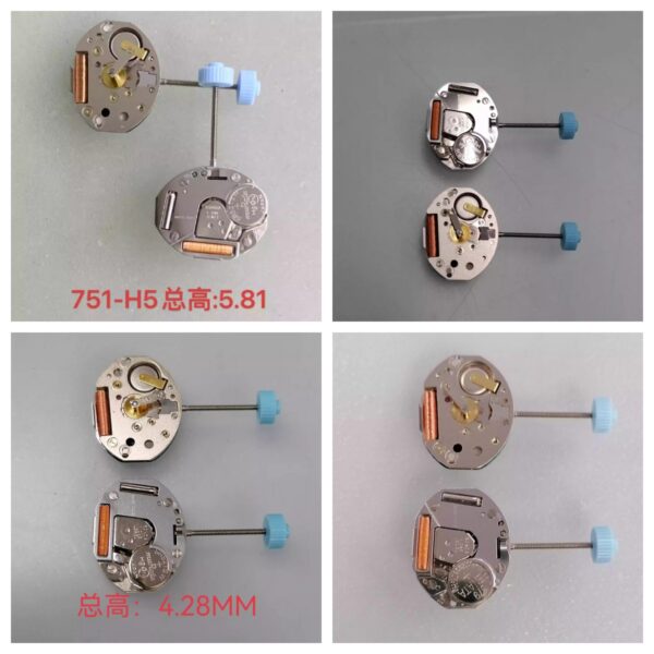 Watch Accessories, Swiss - made Ronda 751 Quartz Movement, Two - Hand Movement in Gold and White Versions, Electronic Movement H3