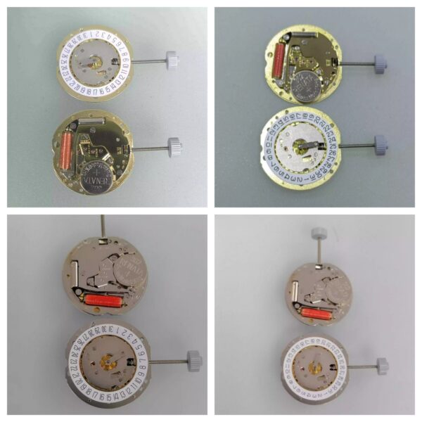 Watch Accessories, Original Imported Swiss RONDA 784 Two-Hand Movement (Date at 3/6 O'clock Positions), Gold Version