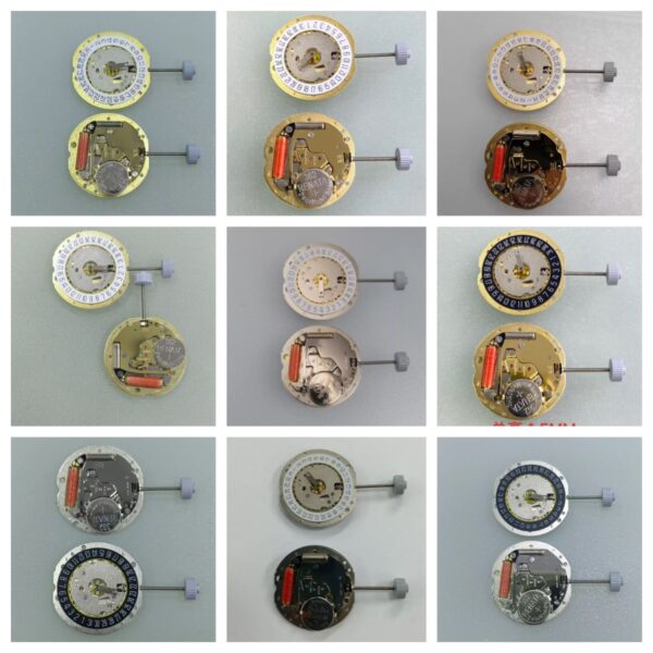 Watch Accessories, Swiss Movement, RONDA 785 Three-Hand Quartz Movement (Gold & White Versions, Date at 3 O'clock Position)