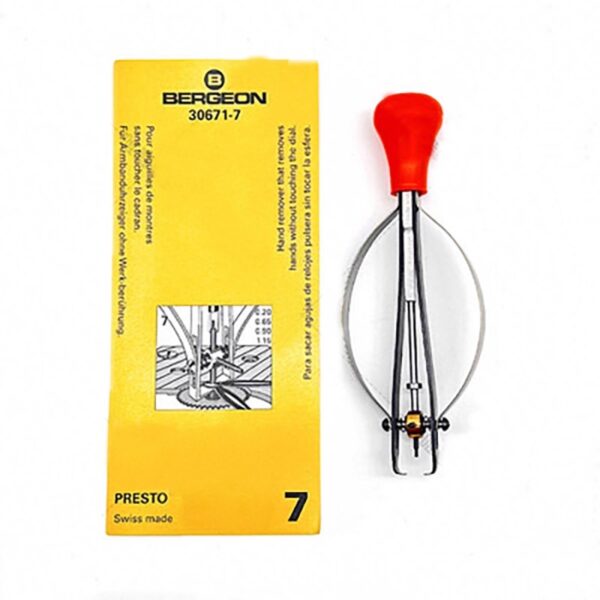 Watch Repair Tool: Swiss BERGEON 30671-7 Hand Remover – for Sector Dials & Valjoux 7750 Movements