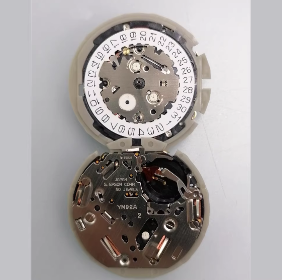 1= Watch Accessories: Japanese Temption Movement YM92A Quartz Movement, Brand New Original with Black or White Date at 3 O'clock