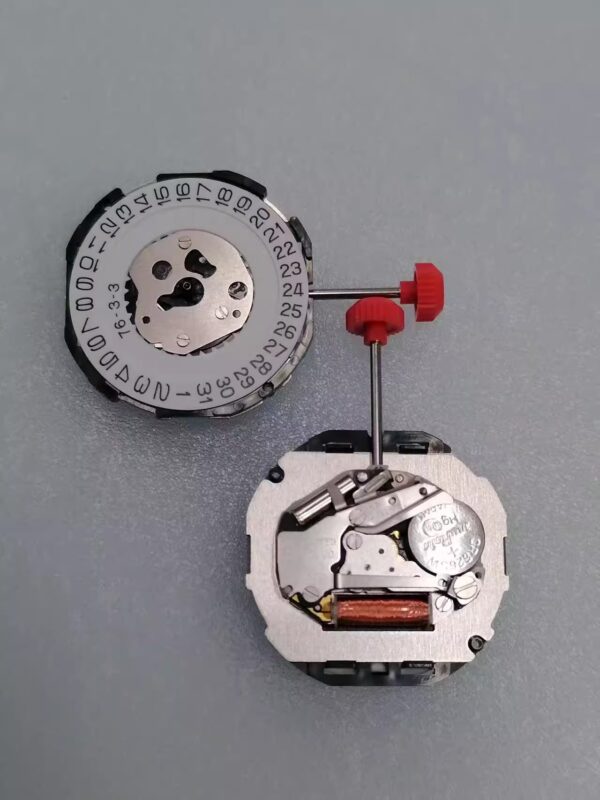 Watch Accessories: Japanese Miyota 2115 Six-Hand Quartz Movement, Sub-Seconds at 3, 6, 9 O'clock Positions, Men's Single Calendar with Sun-Moon-Star Display