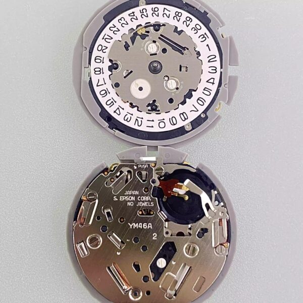 1 Watch Accessories: Brand-New Original Japanese YM46A Movement, Multi-Functional Quartz Movement YM46, Calendar at 3 O'clock Position