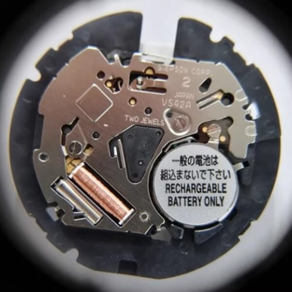 Watch Accessories: Original Japanese Eco-Drive Movement, VS42A Single-Calendar Three-Hand Movement, V157 Solar-Powered Movement, Complete Set with Battery.
