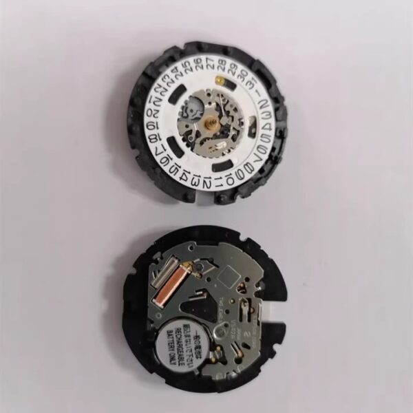 Watch Accessories: Original Japanese Eco-Drive Movement, VS42A Single-Calendar Three-Hand Movement, V157 Solar-Powered Movement, Complete Set with Battery.