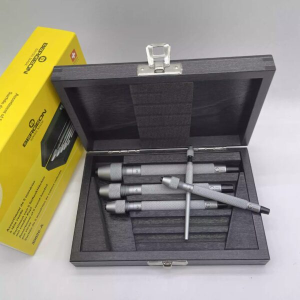Swiss Made BERGEON 7721 3-Piece Automatic Oiler Set with Storage Base (Watch Lubrication Tool)