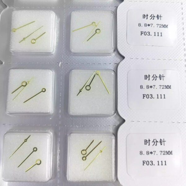 Watch Accessories: Hands for Quartz Watch F06.111/F03.111 Movements | Hour, Minute & Second Three-Hand Set