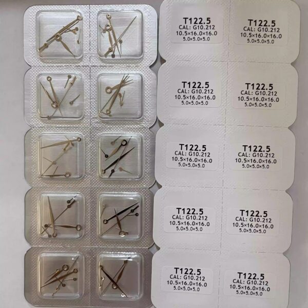 Watch Accessories: Watch Hands for G10.212 Movement, Tissot T122 Watch Hands, G10.211 Six-Hand Set