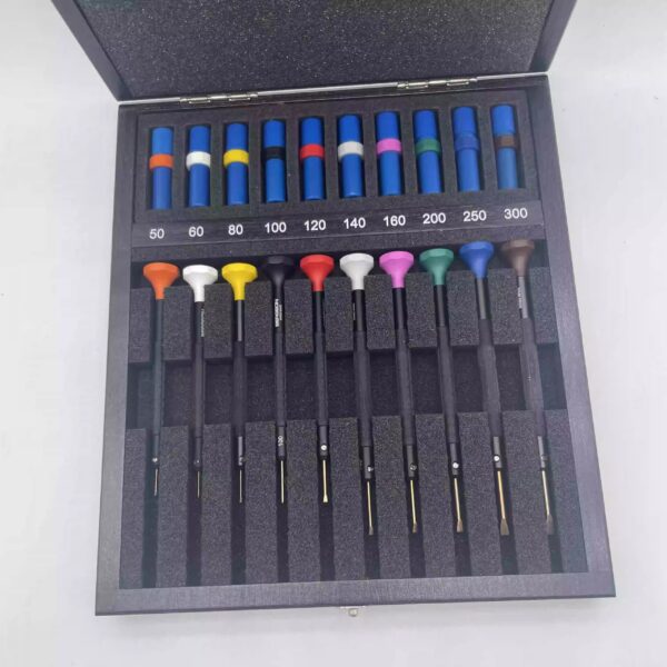 Swiss Made BERGEON 8899-A10 10-Piece Anti-Magnetic Copper Bit Screwdriver Set (Watch Repair Tool with Storage Case)