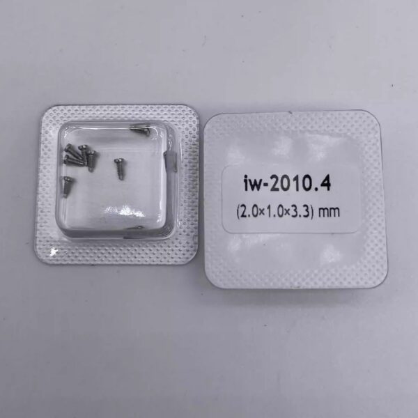 Watch Accessories: Case Back Screws Compatible with IWC Portofino & Portugieser, Full Steel Slotted Case Back Screws (One Box)
