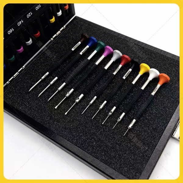 Swiss Made BERGEON 6899-A10 10-Piece Ergonomic Watchmakers Screwdriver Set