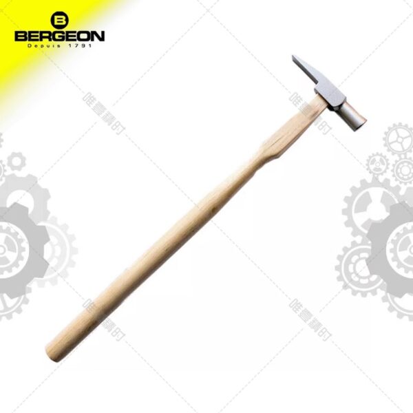22222‘ Swiss Imported BERGEON 1438-1, 1438-2 & 1438-3 Wooden-Handled Steel Hammers (Watch Repair Tools / Watchmaker's Hammers)