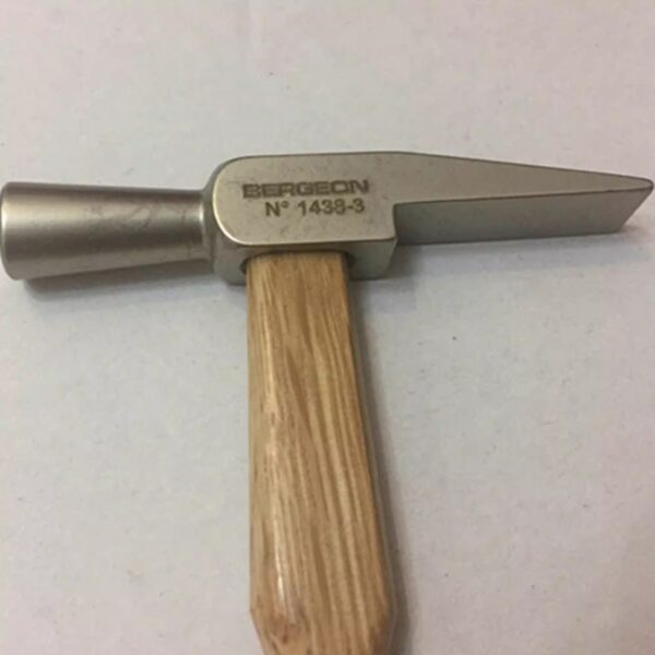 Swiss Imported BERGEON 1438-1, 1438-2 & 1438-3 Wooden-Handled Steel Hammers (Watch Repair Tools / Watchmaker's Hammers)