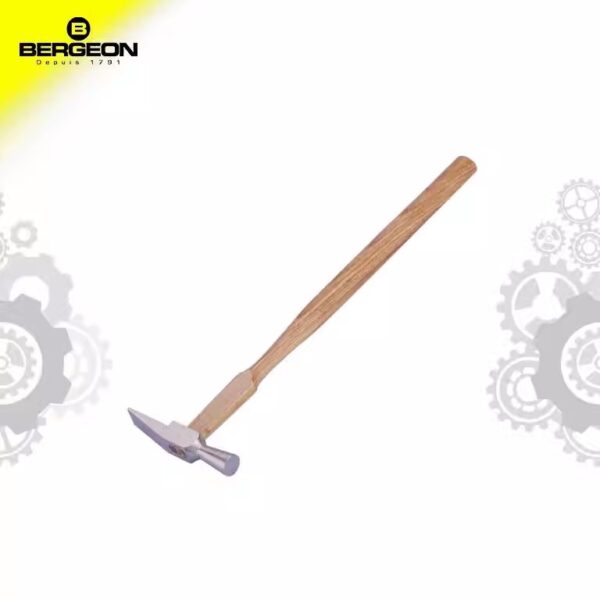 Swiss Imported BERGEON 1438-1, 1438-2 & 1438-3 Wooden-Handled Steel Hammers (Watch Repair Tools / Watchmaker's Hammers)