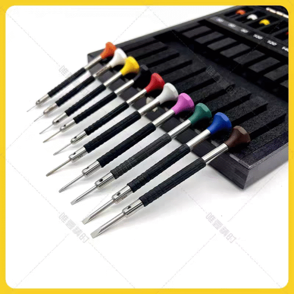 Swiss Made BERGEON 6899-A10 10-Piece Ergonomic Watchmakers Screwdriver Set