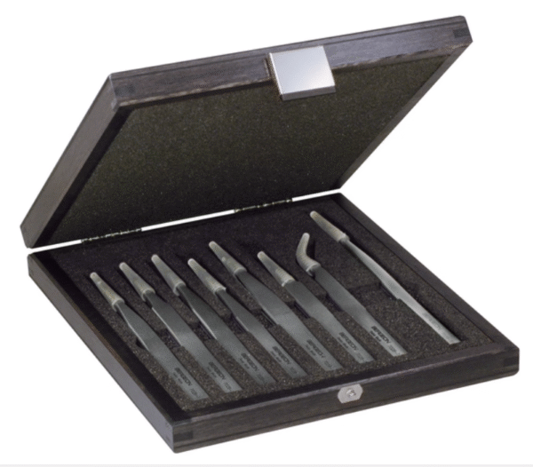 Genuine Swiss BERGEON 7026 Magnetic-Resistant Tweezer Set with Storage Case (Watch & Clock Repair Tool)