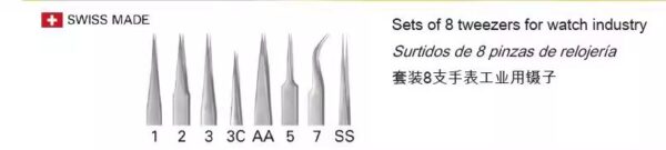 Genuine Swiss BERGEON 7026 Magnetic-Resistant Tweezer Set with Storage Case (Watch & Clock Repair Tool)