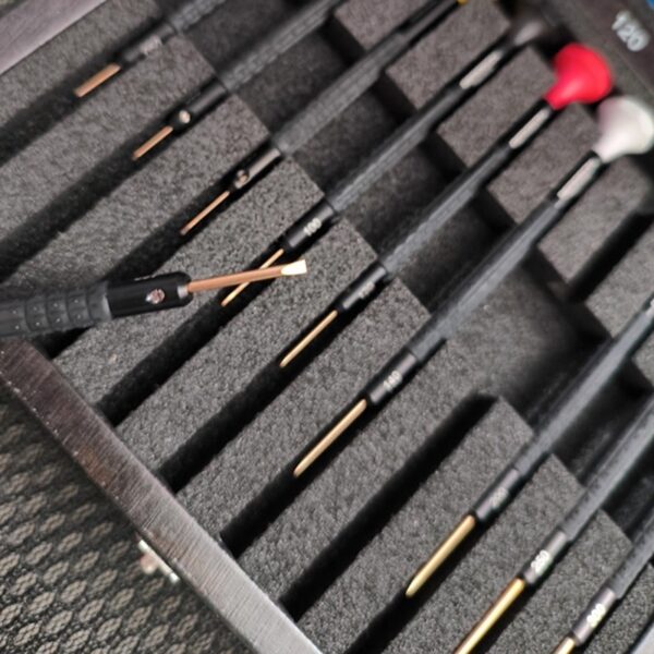 Swiss Made BERGEON 8899-A10 10-Piece Anti-Magnetic Copper Bit Screwdriver Set (Watch Repair Tool with Storage Case)