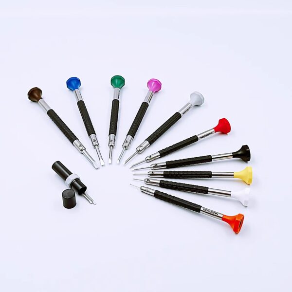 3.’ Genuine Imported BERGEON 6899-S10 Precision Screwdriver Set with Rotating Stand (for Watch & Clock Repair)