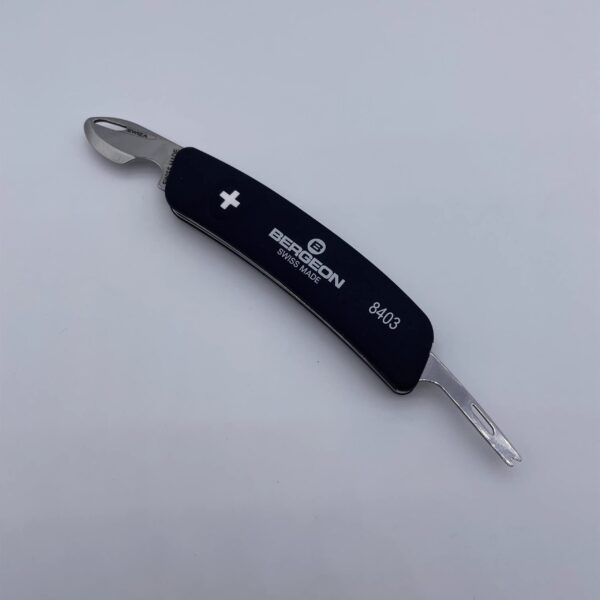 Swiss Made BERGEON 8403 Locking Case Knife & Spring Bar Tool – 2-in-1 Precision Watch Repair Tool