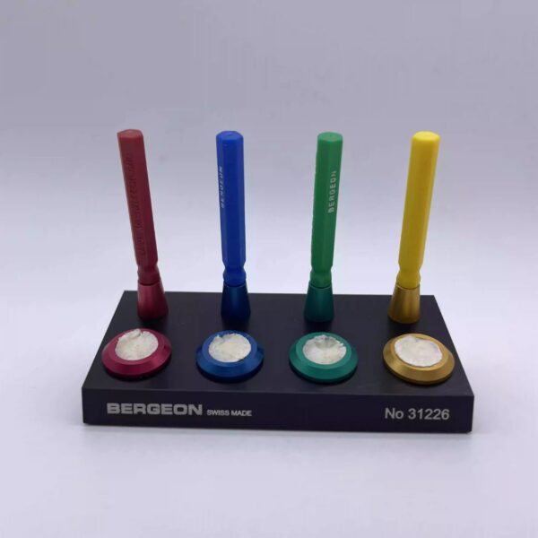 Watch Repair Tool: Swiss Made BERGEON 31226 Oil Dip Pen Set with 4 Needles, Oil Dish & Magnetic Base
