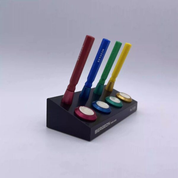 Watch Repair Tool: Swiss Made BERGEON 31226 Oil Dip Pen Set with 4 Needles, Oil Dish & Magnetic Base
