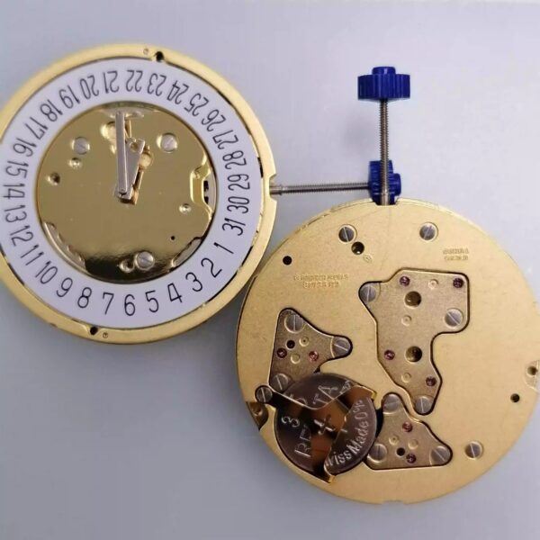 Watch Accessories, Brand New Original Swiss RONDA 5030D Quartz Movement (Gold & White Versions, Date at 3/4 O'clock Positions)