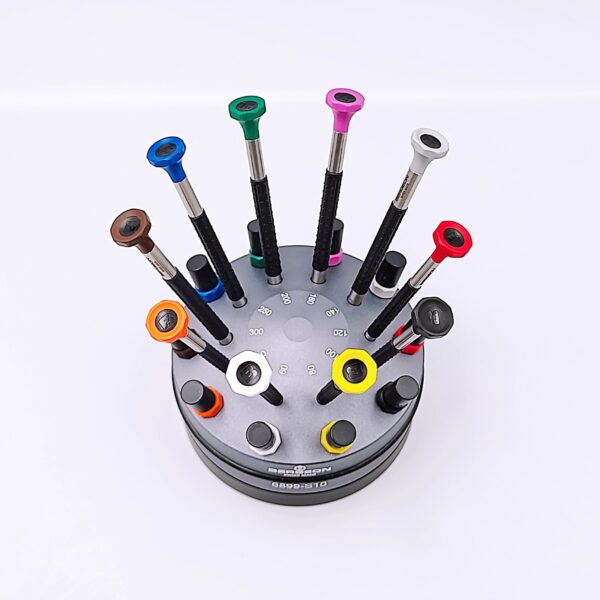 3】 Genuine Imported BERGEON 6899-S10 Precision Screwdriver Set with Rotating Stand (for Watch & Clock Repair)