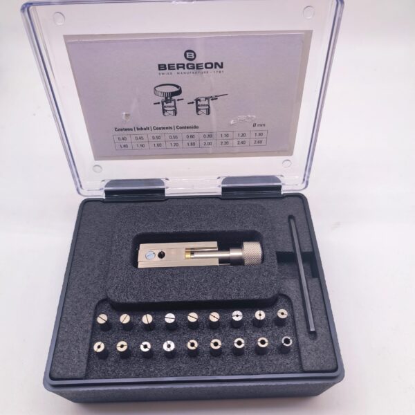 4 Swiss Bergeon 3010 Watch Hands & Crown Tube Repeated Tightening Tool (for Watch Crown and Stem Tube Installation)