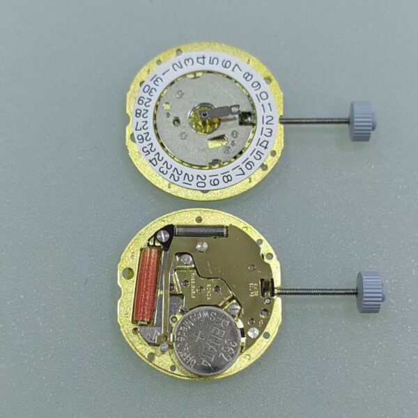 Watch Accessories, Swiss Movement, RONDA 785 Three-Hand Quartz Movement (Gold & White Versions, Date at 3 O'clock Position)