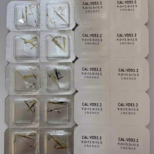 44【 Watch Accessories: Replacement Watch Hands for VD53 Japanese Quartz Movement (6-Hand Set, incl. Hour & Minute Hands)