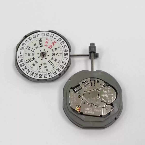 Watch Accessories: Japanese Brand New Original GM02 Movement, Replacement for GM00 Quartz Movement, Three-Hand with Dual Calendar, Including Stem and Battery